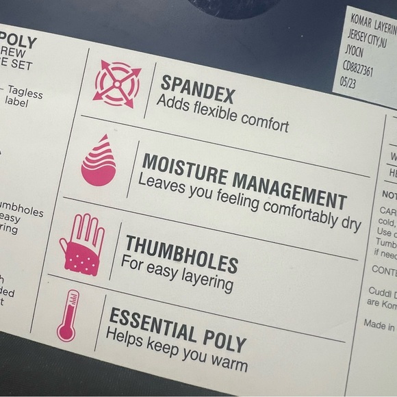 NWT Cuddl Duds Base layers Chill Chasers black size 5T top and bottom - Picture 5 of 6